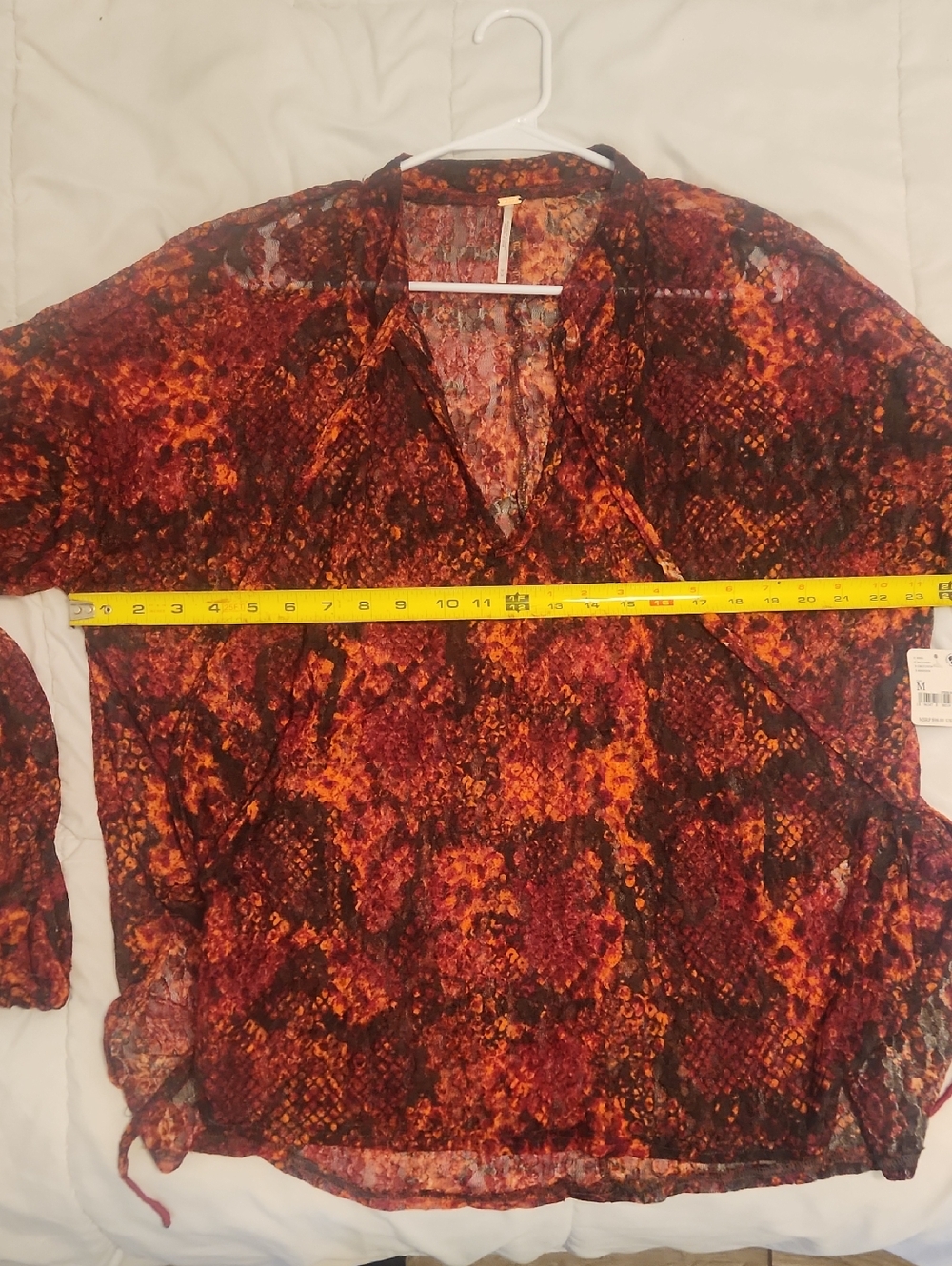 NWT Free People Out For The Night Lace Top Hot Snake Combo Boho M P2P:24 L:27